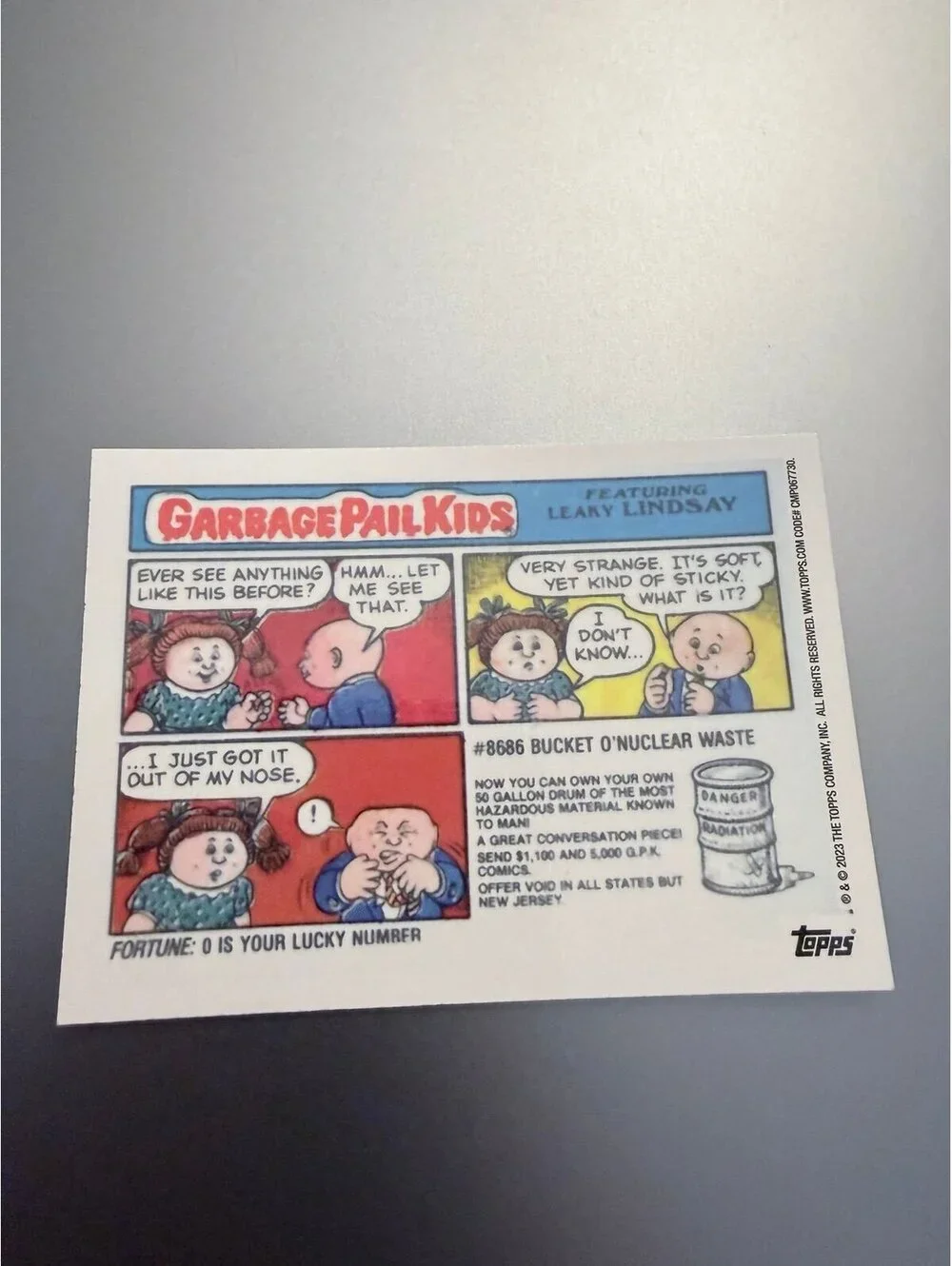 2023 Topps Garbage Pail Kids Jerry Atric #39a Atomic Refractor Trading Card